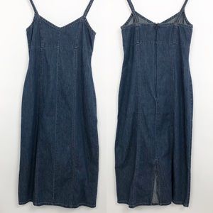 Old Navy Denim Maxi Dress Spaghetti Straps Size 4